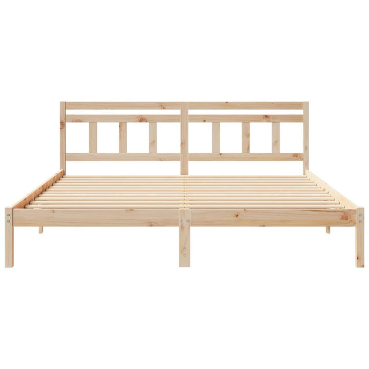 Sengestel Brun 200 x 200 cm Massiv fyrretræ