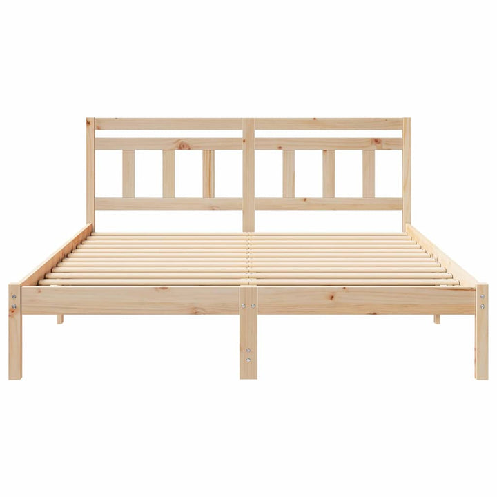 Sengestel Brun 140 x 200 cm Massiv fyrretræ