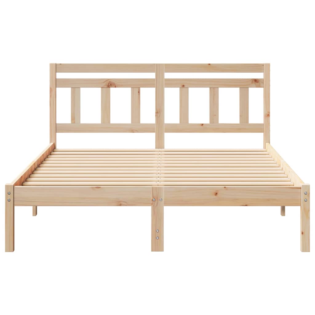 Sengestel Brun 120 x 200 cm Massiv fyrretræ