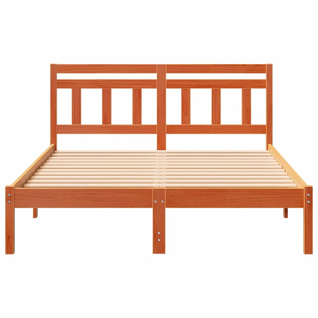 Sengestel Brun 120 x 200 cm Massiv fyrretræ