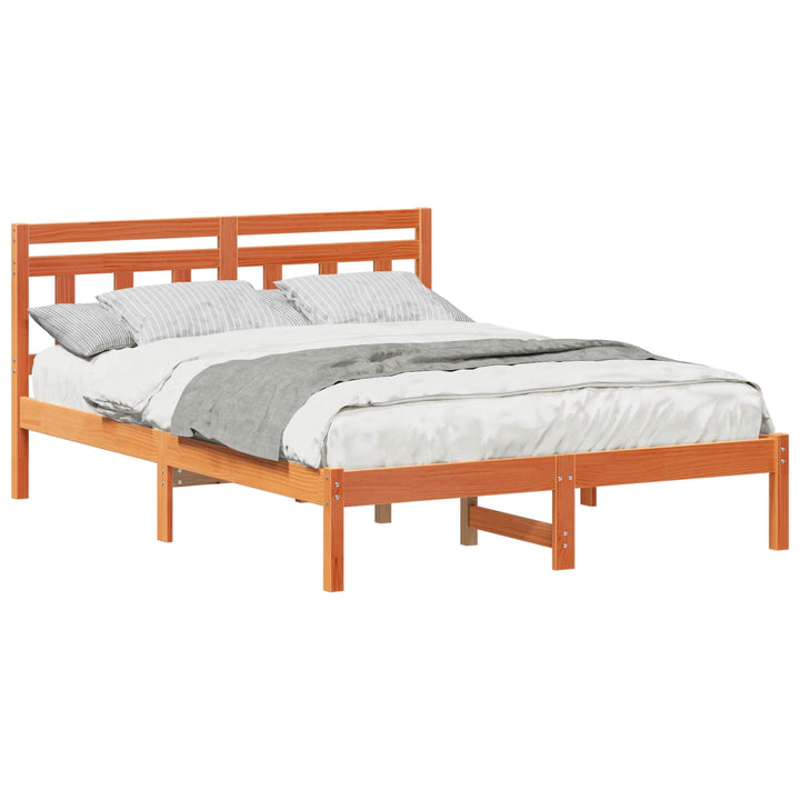 Sengestel Brun 120 x 190 cm Massiv fyrretræ