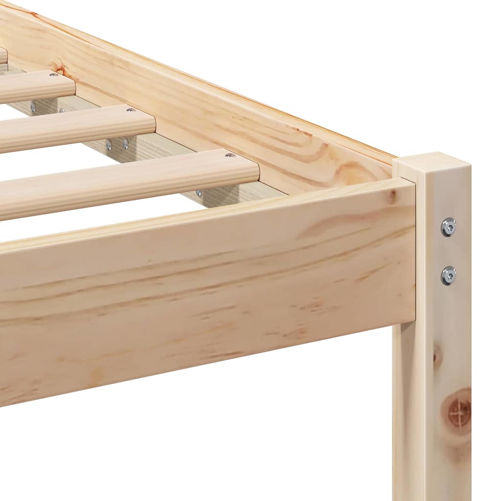 Sengestel Brun 140 x 190 cm Massiv fyrretræ