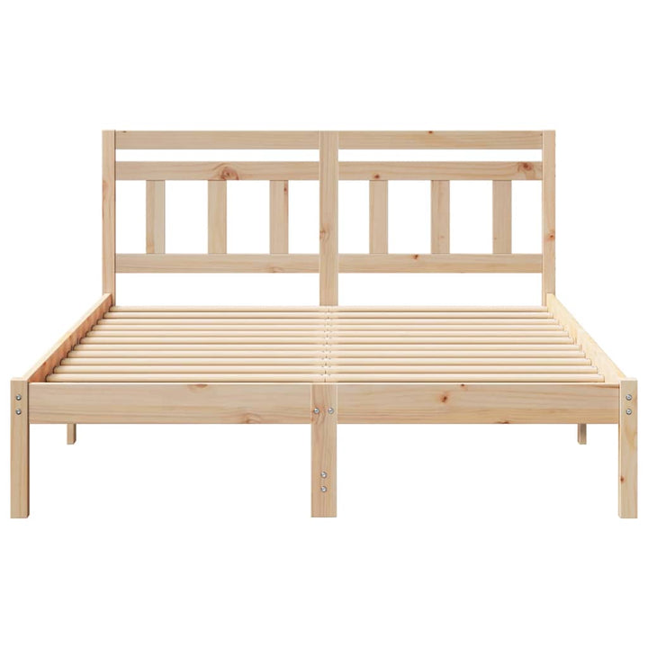 Sengestel Brun 140 x 190 cm Massiv fyrretræ