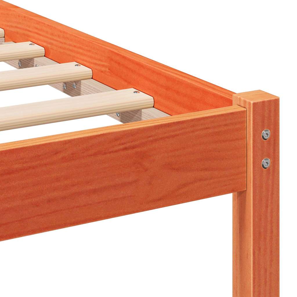 Sengestel Brun 135 x 190 cm Massiv fyrretræ