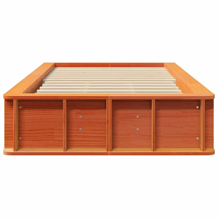 Sengestel Voks brun 75 x 190 cm Massiv fyrretræ