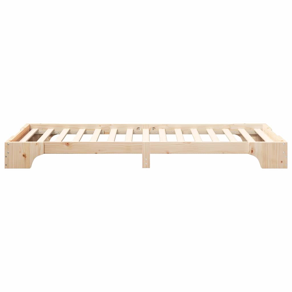 Sengestel Brun 80 x 210 cm Massiv fyrretræ