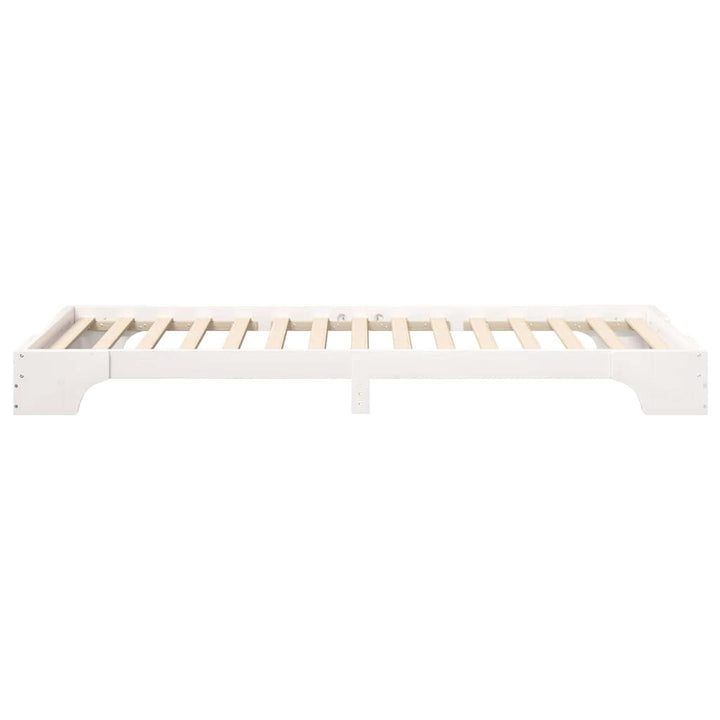 Sengestel Hvid 80 x 210 cm Massiv fyrretræ