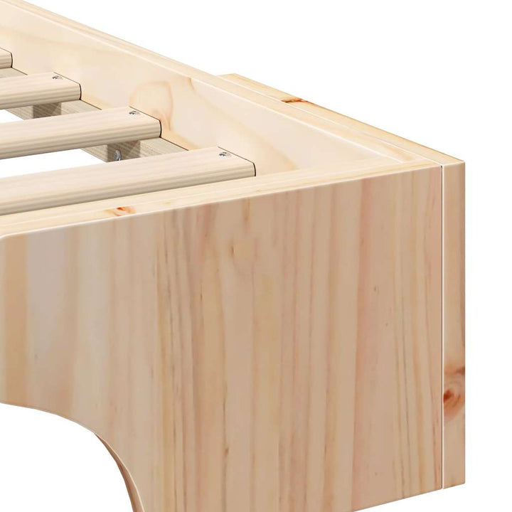 Sengestel Brun 90 x 210 cm Massiv fyrretræ