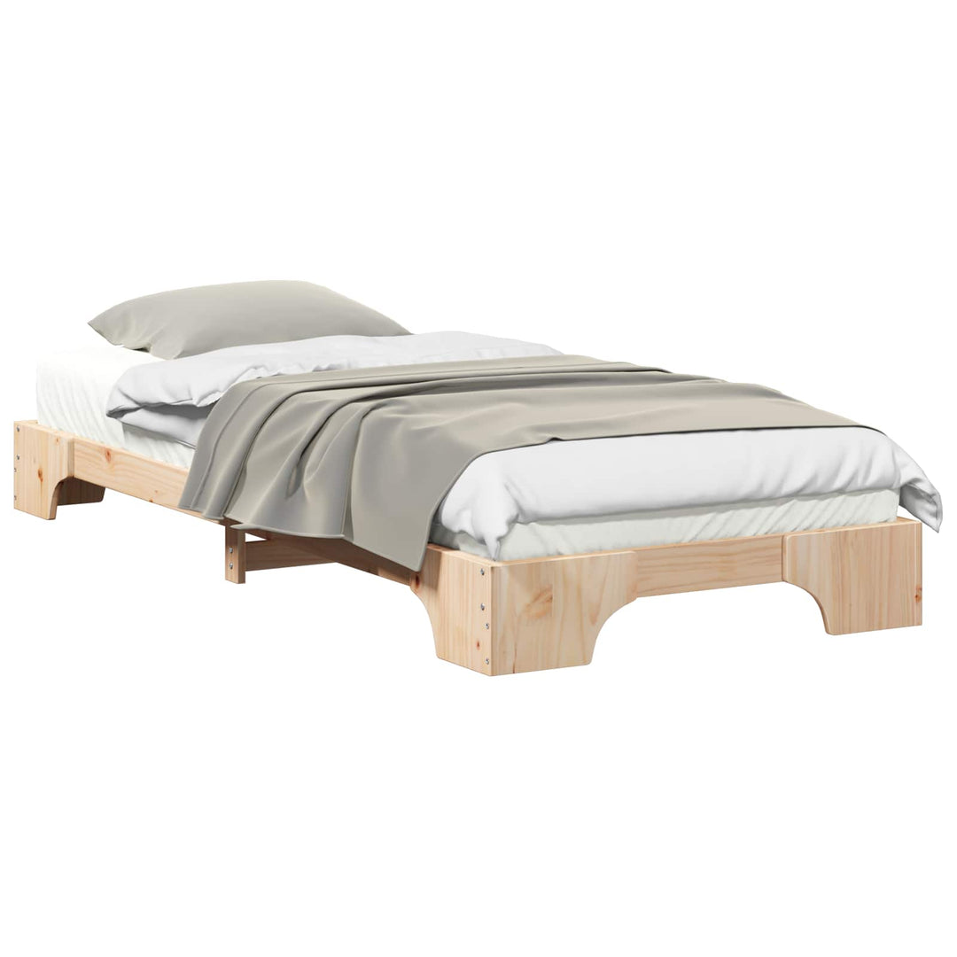 Sengestel Brun 90 x 210 cm Massiv fyrretræ