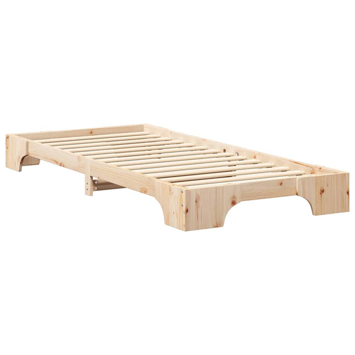 Sengestel Brun 90 x 210 cm Massiv fyrretræ