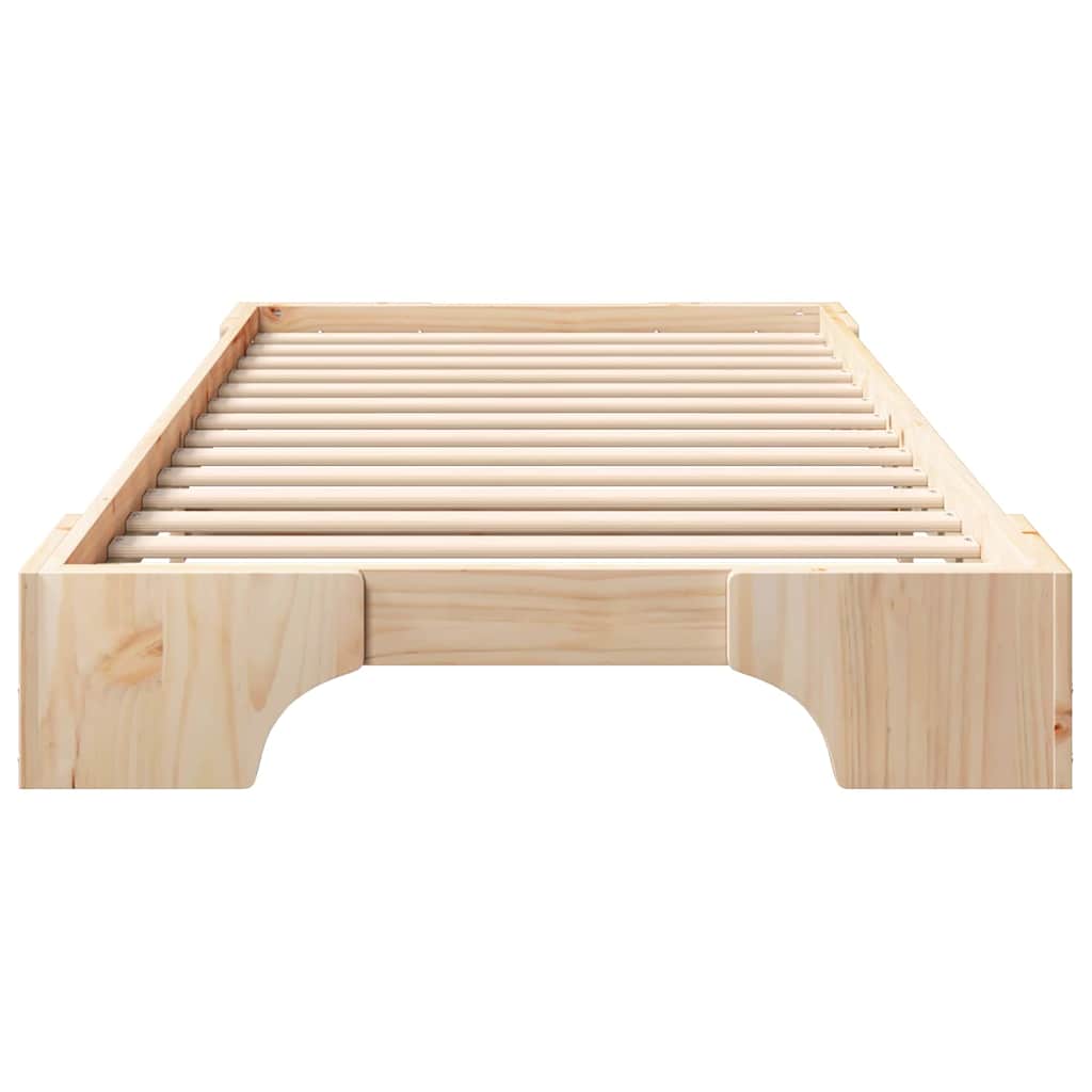 Sengestel Brun 90 x 210 cm Massiv fyrretræ