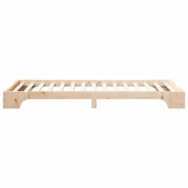 Sengestel Brun 90 x 210 cm Massiv fyrretræ