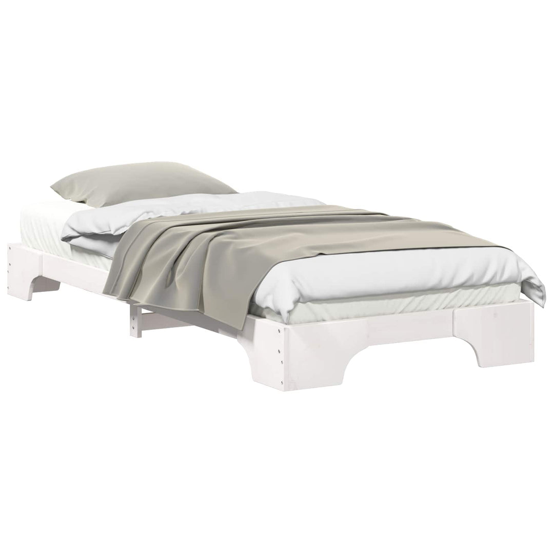 Sengestel Hvid 90 x 210 cm Massiv fyrretræ
