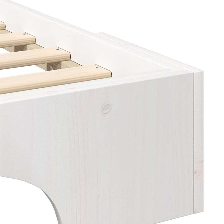 Sengestel Hvid 160 x 210 cm Massiv fyrretræ