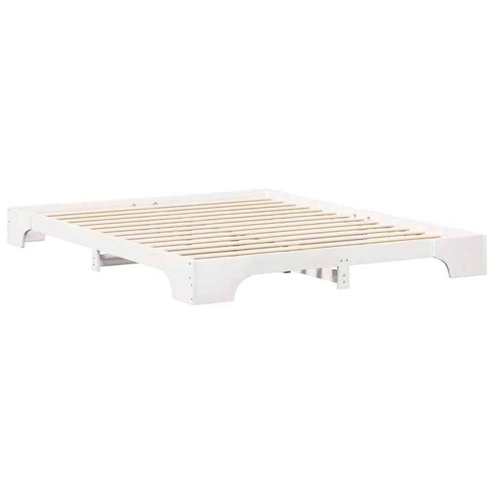 Sengestel Hvid 160 x 210 cm Massiv fyrretræ