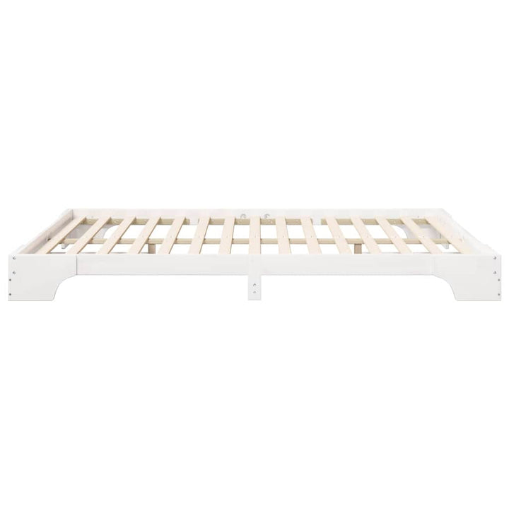 Sengestel Hvid 160 x 210 cm Massiv fyrretræ