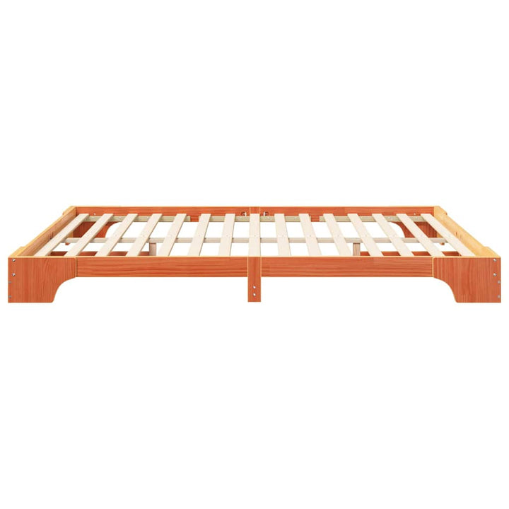 Sengestel Brun 180 x 210 cm Massiv fyrretræ
