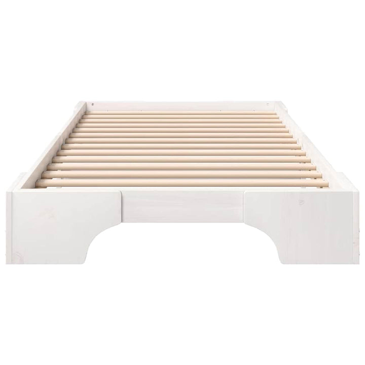 Sengestel Hvid 80 x 220 cm Massiv fyrretræ