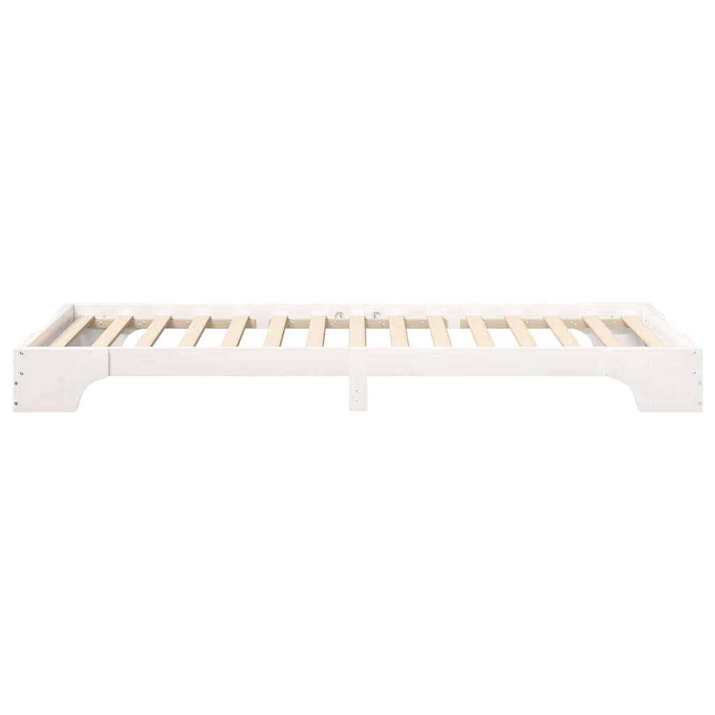 Sengestel Hvid 80 x 220 cm Massiv fyrretræ