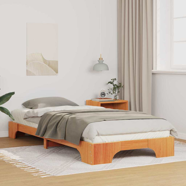 Sengestel Brun 80 x 220 cm Massiv fyrretræ