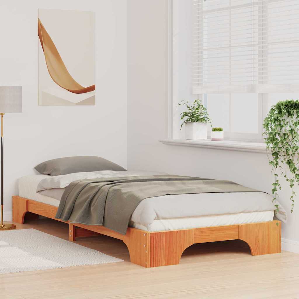 Sengestel Brun 80 x 220 cm Massiv fyrretræ