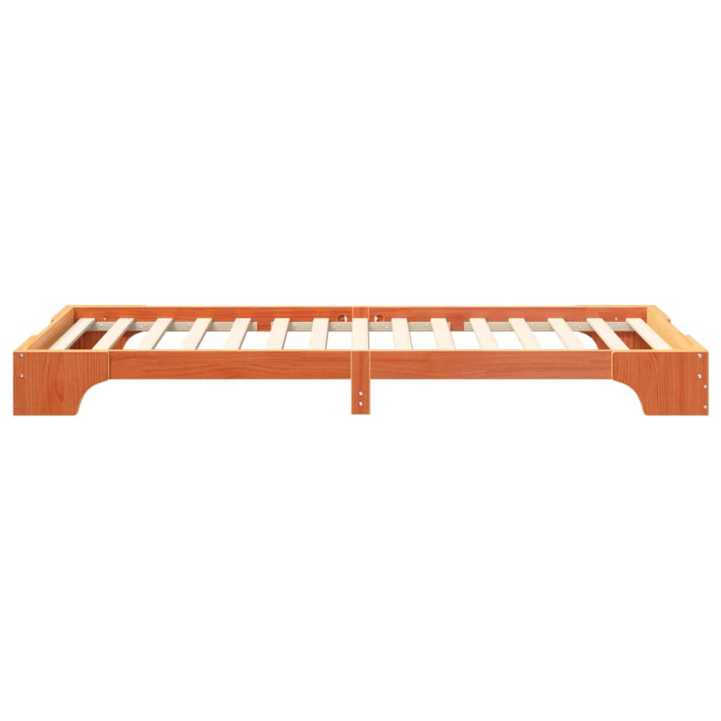 Sengestel Brun 80 x 220 cm Massiv fyrretræ