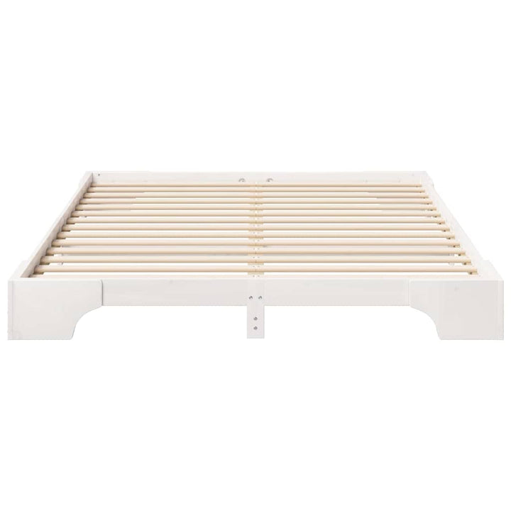 Sengestel Hvid 160 x 220 cm Massiv fyrretræ