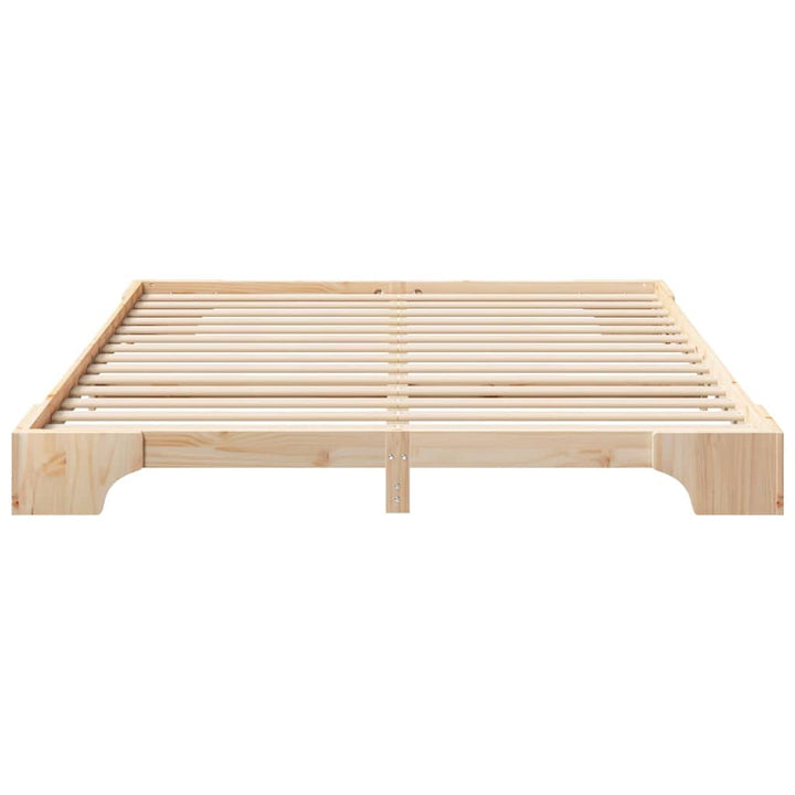 Sengestel Brun 180 x 220 cm Massiv fyrretræ