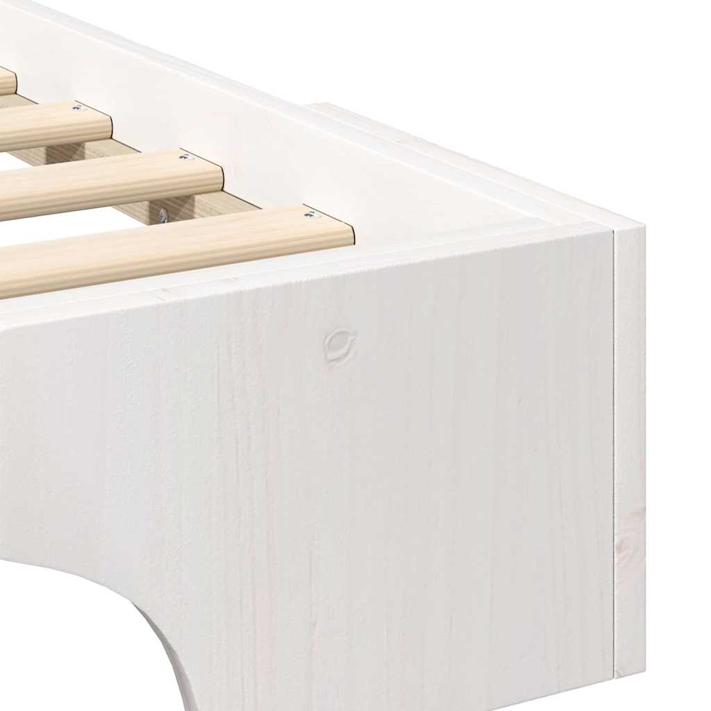 Sengestel Hvid 180 x 220 cm Massiv fyrretræ