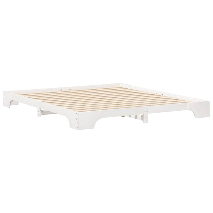 Sengestel Hvid 180 x 220 cm Massiv fyrretræ
