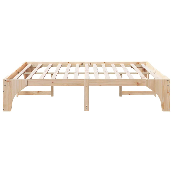 Sengestel Brun 200 x 200 cm Massiv fyrretræ
