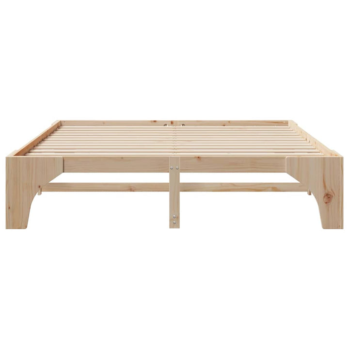 Sengestel Brun 180 x 200 cm Massiv fyrretræ