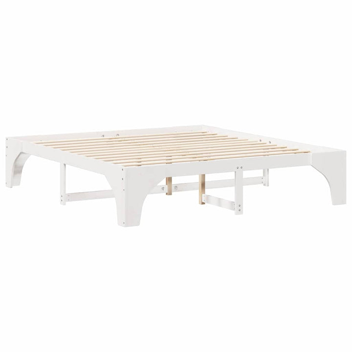Sengestel Hvid 180 x 200 cm Massiv fyrretræ