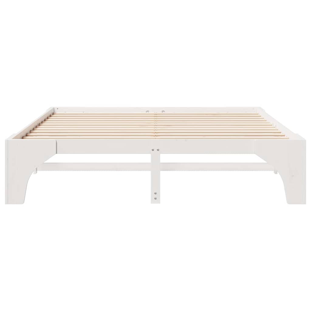 Sengestel Hvid 180 x 200 cm Massiv fyrretræ