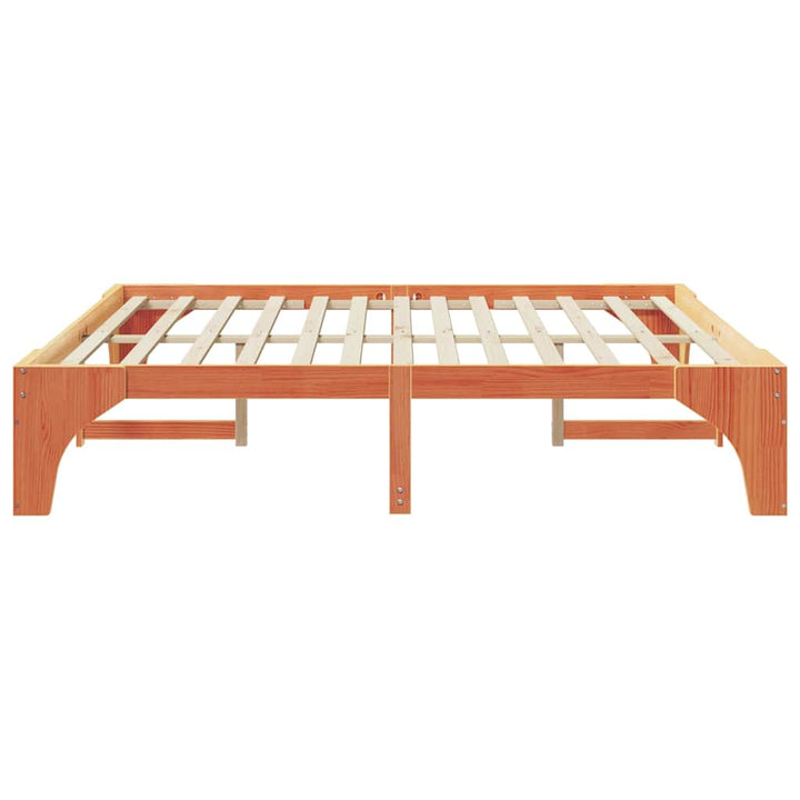 Sengestel Brun 180 x 200 cm Massiv fyrretræ