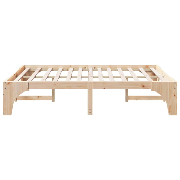 Sengestel Brun 160 x 200 cm Massiv fyrretræ