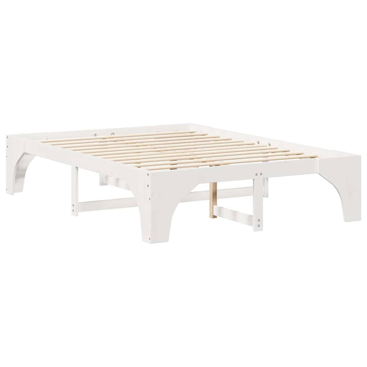Sengestel Hvid 140 x 200 cm Massiv fyrretræ