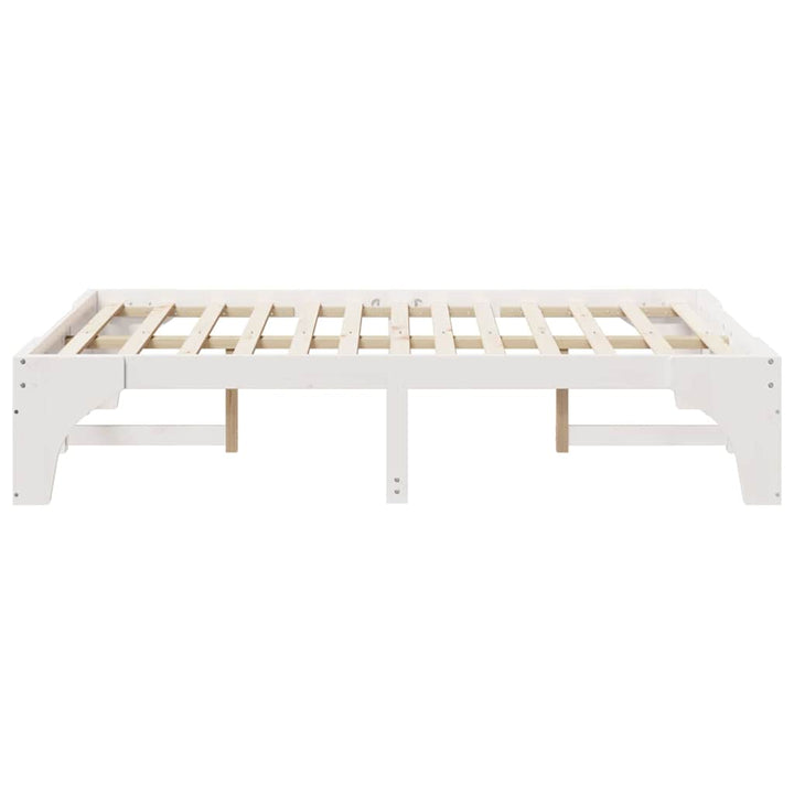 Sengestel Hvid 120 x 200 cm Massiv fyrretræ
