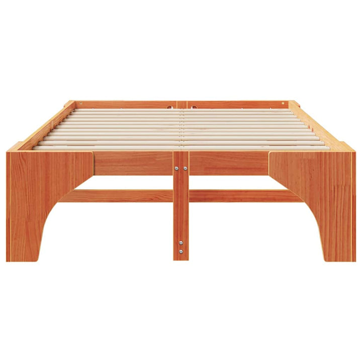Sengestel Brun 120 x 200 cm Massiv fyrretræ