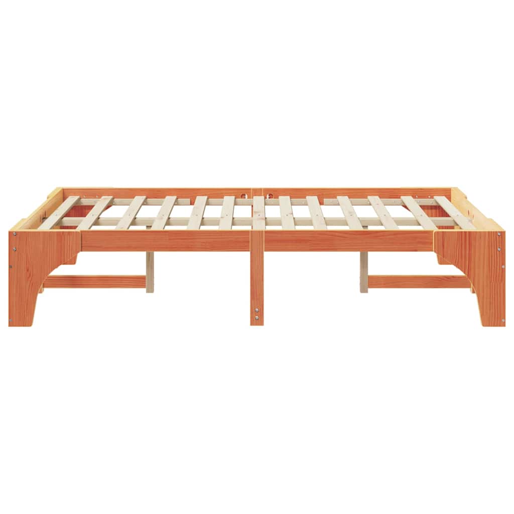 Sengestel Brun 120 x 200 cm Massiv fyrretræ