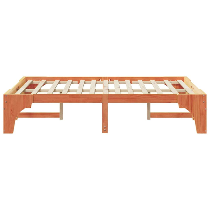 Sengestel Brun 120 x 200 cm Massiv fyrretræ