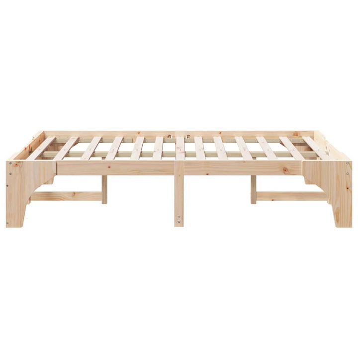 Sengestel Brun 140 x 190 cm Massiv fyrretræ