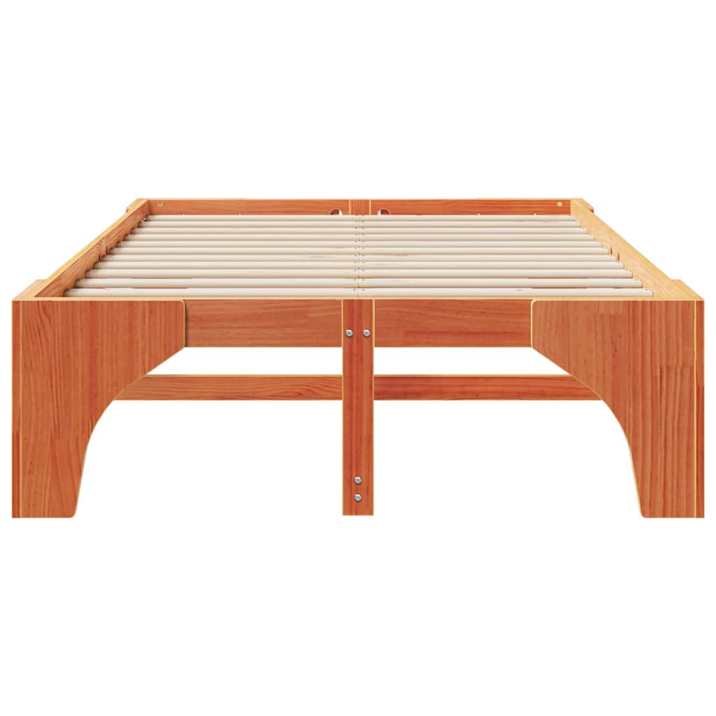 Sengestel Brun 120 x 190 cm Massiv fyrretræ