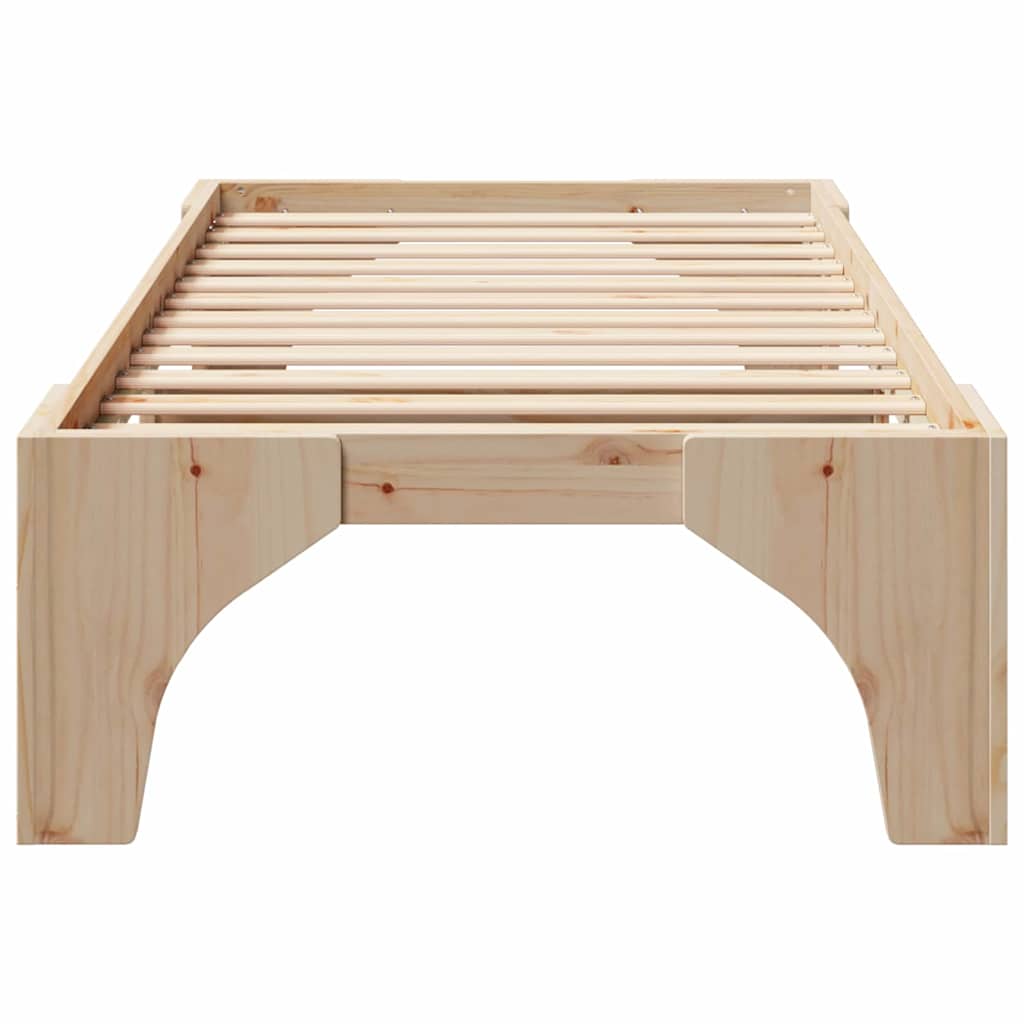 Sengestel Brun 100 x 200 cm Massiv fyrretræ
