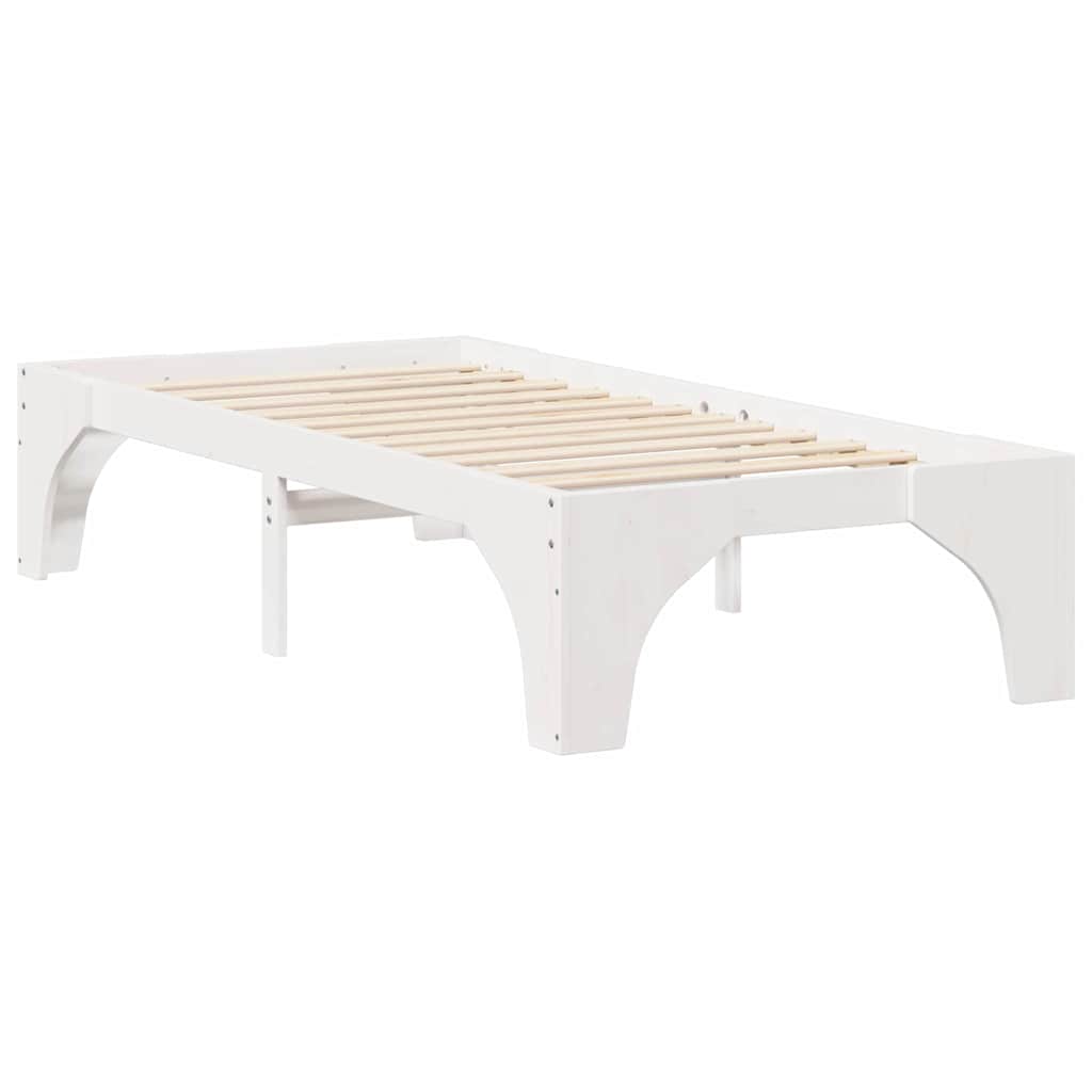 Sengestel Hvid 100 x 200 cm Massiv fyrretræ
