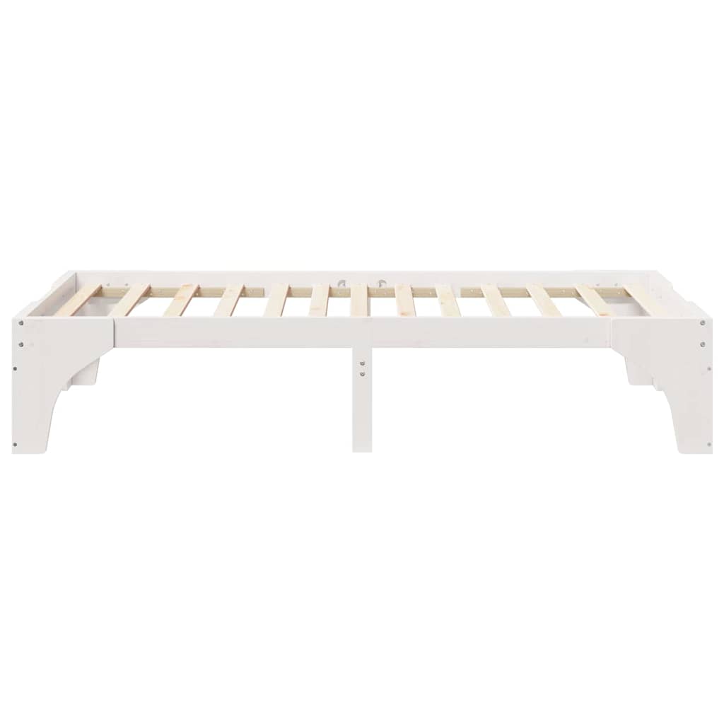 Sengestel Hvid 100 x 200 cm Massiv fyrretræ