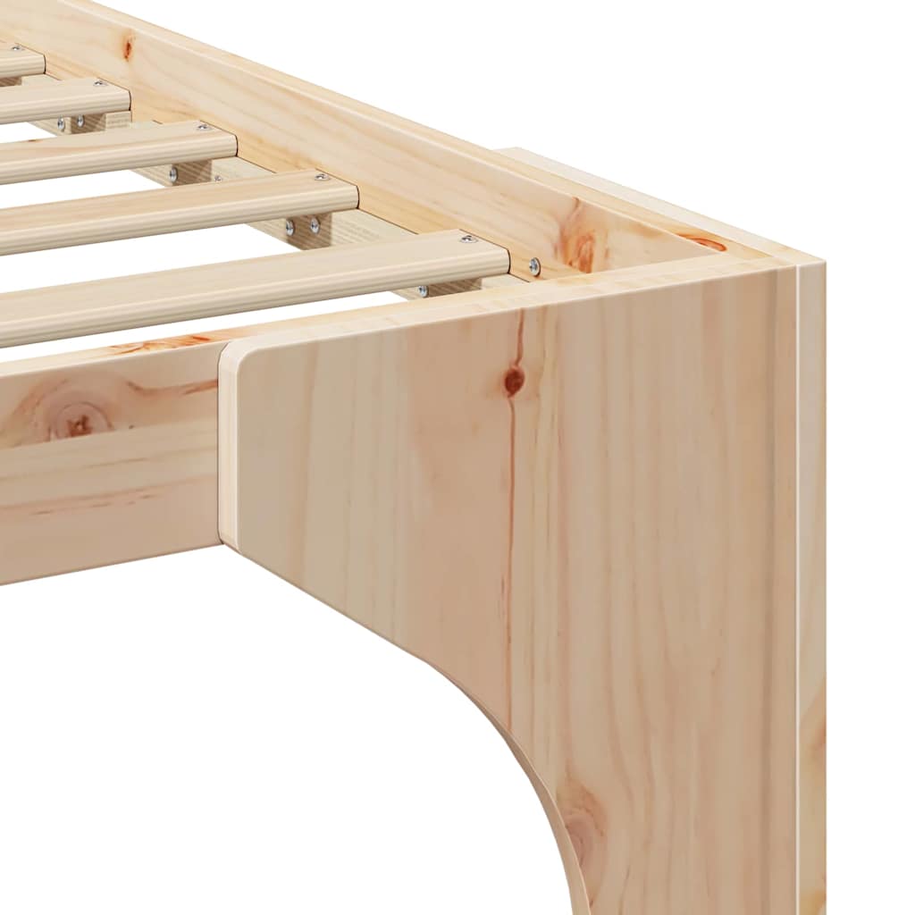 Sengestel Brun 90 x 200 cm Massiv fyrretræ