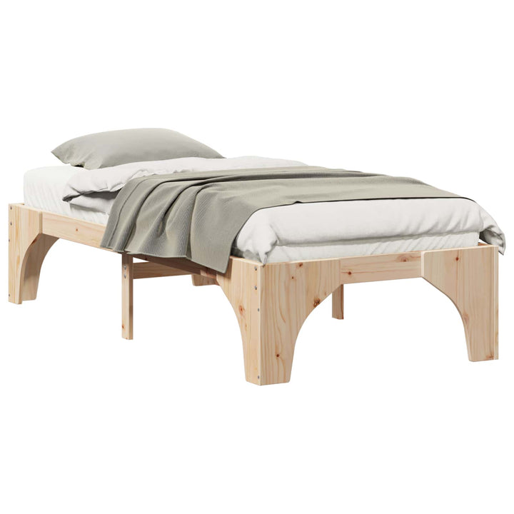 Sengestel Brun 90 x 200 cm Massiv fyrretræ