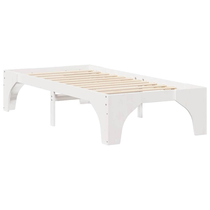 Sengestel Hvid 90 x 200 cm Massiv fyrretræ