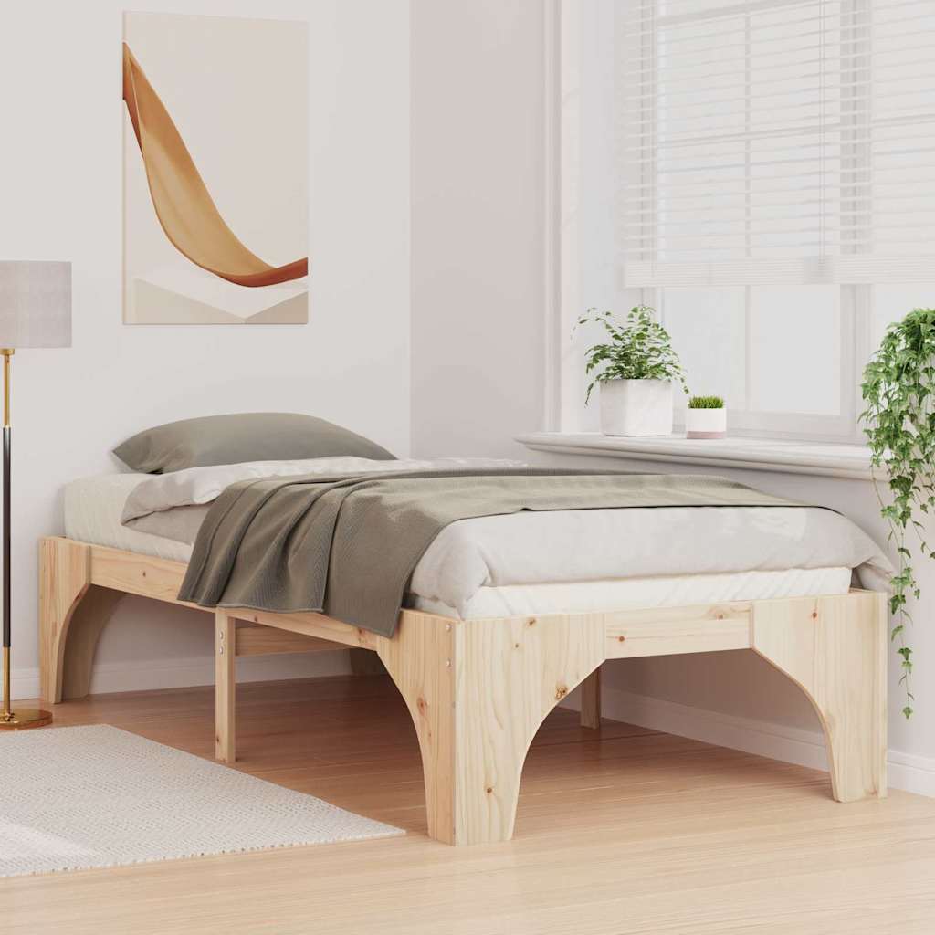 Sengestel Brun 80 x 200 cm Massiv fyrretræ